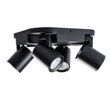 Laurin 220x220 4x GU10 Round Ceiling Light - Black