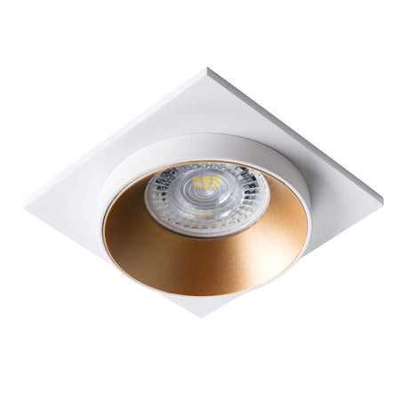 SIMEN DSL Ø80 W/G/W Recessed GU10 Spotlight - Gold / White