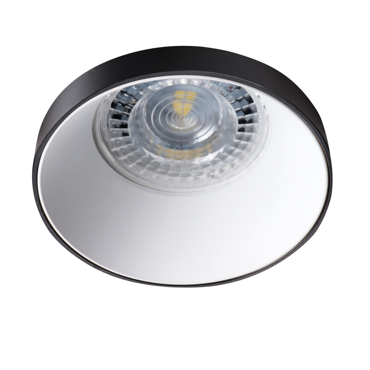 Simen Ø80 GU10 Recessed Spotlight Fitting B/W - Black/White