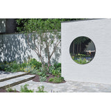 Hoop Outdoor Black Round Garden Mirror 105cm