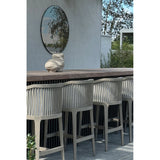Hoop Outdoor Black Round Garden Mirror 105cm