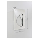 Infinito Precision Cut Void Wall Mirror 100cm, a rectangular mirrored panel with an organic cut-out void revealing recessed depth, 70cm wide, 100cm tall, 6.5cm deep.