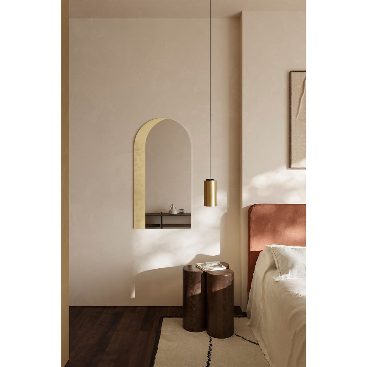 Gallery Gold Leaf Arch Top Wall Mirror 90cm