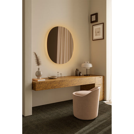 Brio Bronze Backlit LED Oval Wall Mirror 106cm