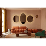 Brio Bronze Backlit LED Oval Wall Mirror 106cm