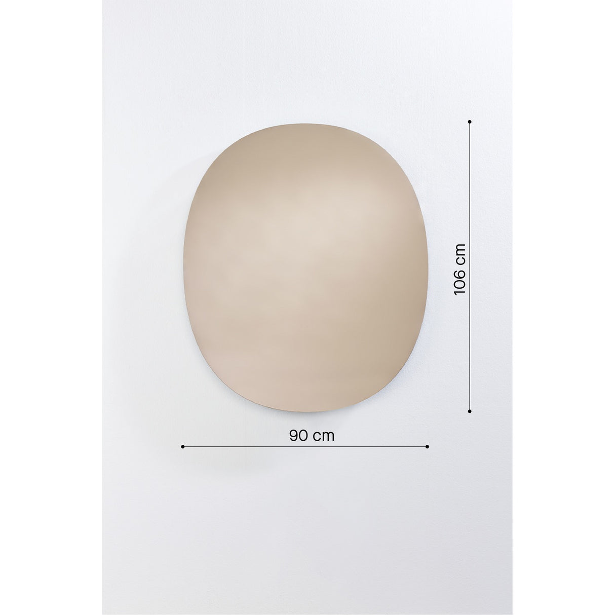 Brio Bronze Backlit LED Oval Wall Mirror 106cm