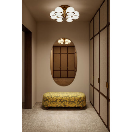 Oval Bronze Tinted Frameless Wall Mirror 160cm