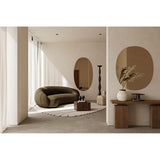 Oval Bronze Tinted Frameless Wall Mirror 160cm
