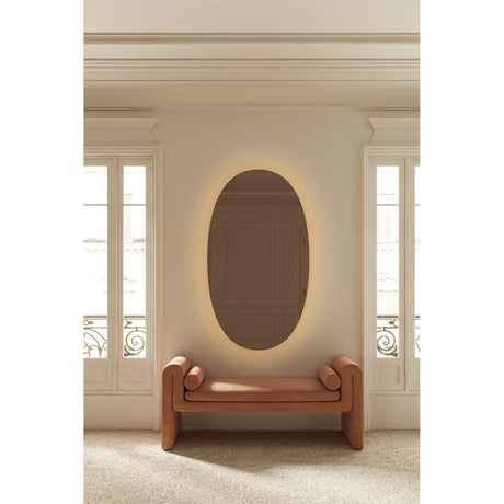 Brio Bronze Backlit LED Oval Wall Mirror 160cm