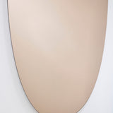 Oval Bronze Tinted Frameless Wall Mirror 160cm