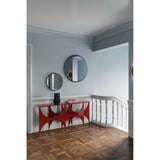 Ray Black Disc Edged Round Wall Mirror 65cm