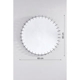 Ray Black Disc Edged Round Wall Mirror 65cm