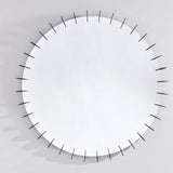 Ray Black Disc Edged Round Wall Mirror 65cm