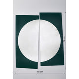 Noren Two Panel Green Printed Glass Wall Mirror 176cm