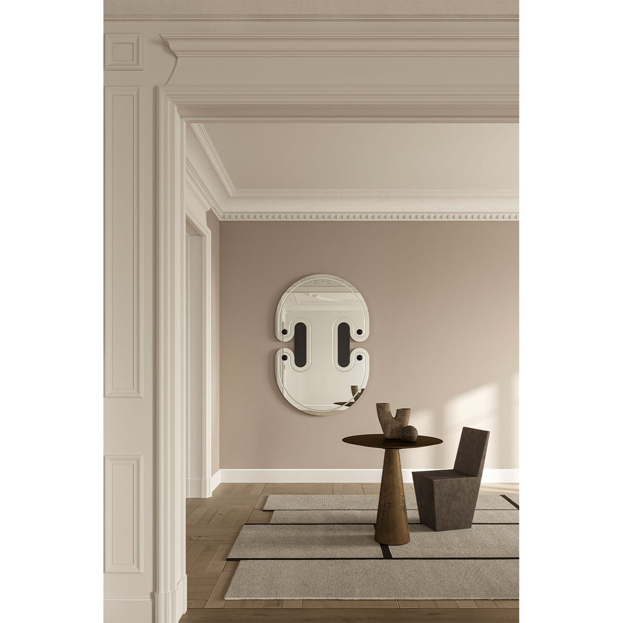 Satellite Black Engraved Orbit Wall Mirror 150cm