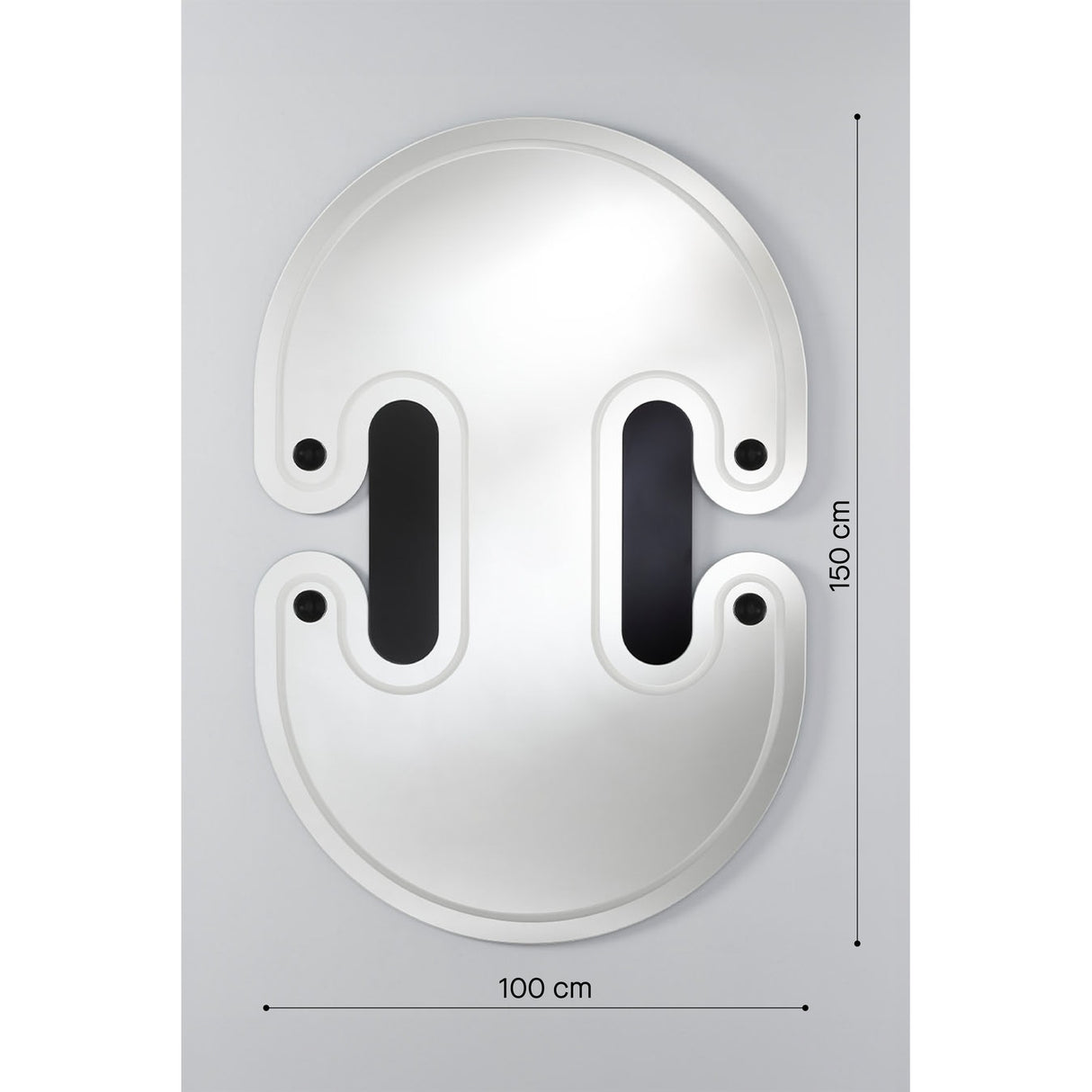 Satellite Black Engraved Orbit Wall Mirror 150cm