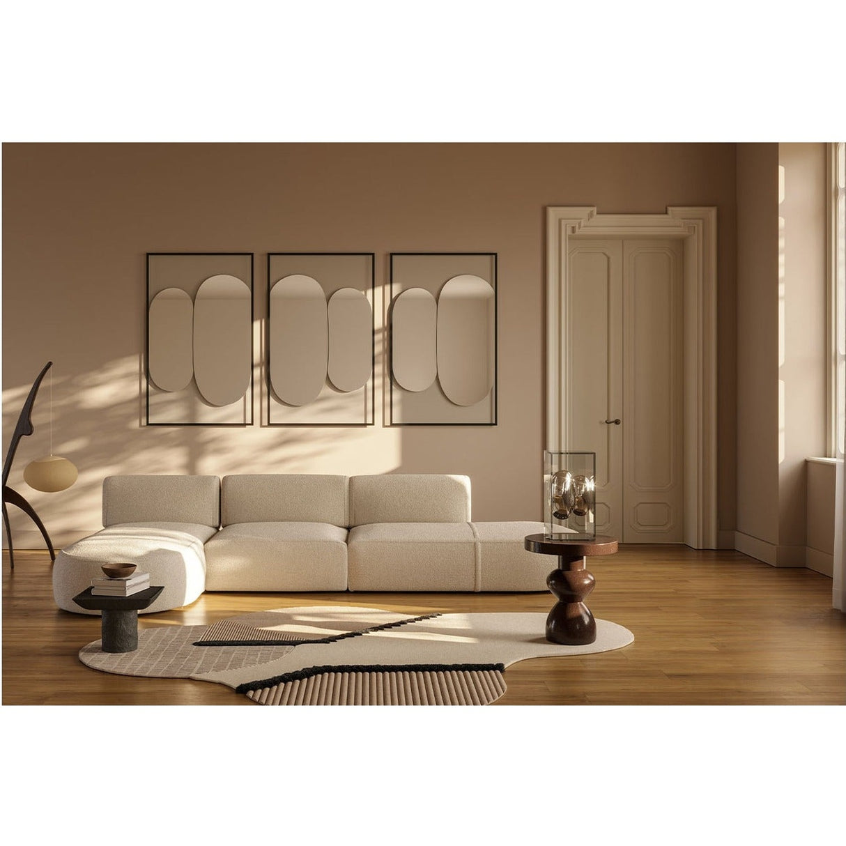 Squeeze Rectangular Printed Glass Wall Mirror