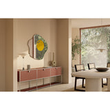 Sunny Side Up Printed Glass Wall Mirror 105cm