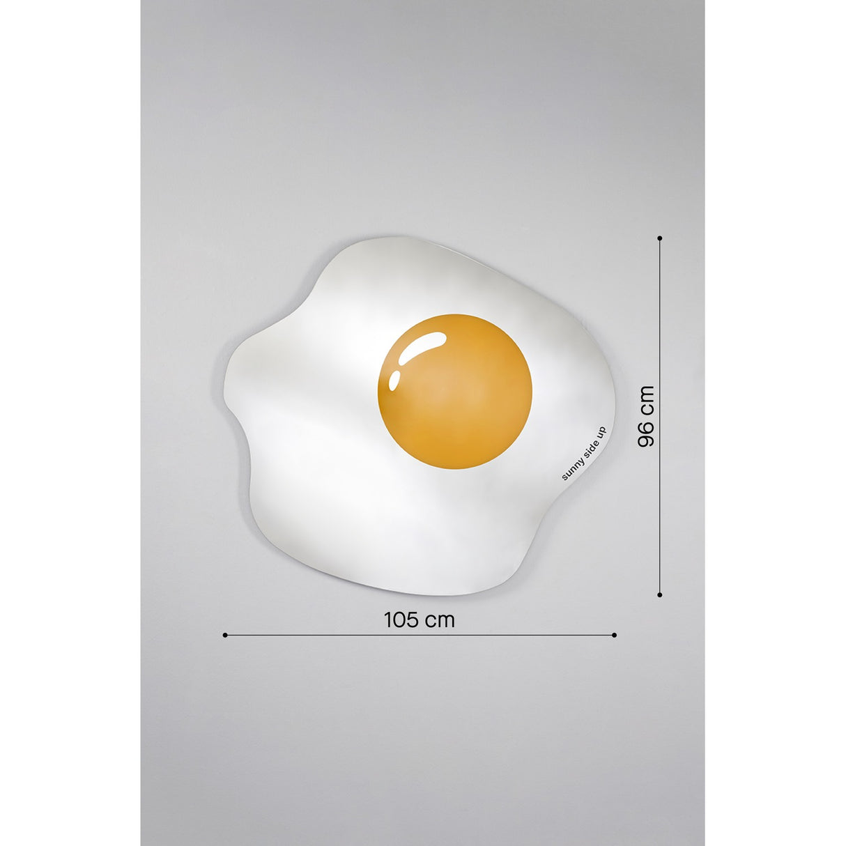 Sunny Side Up Printed Glass Wall Mirror 105cm