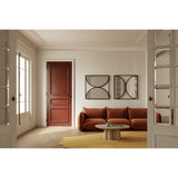 Tempo Hourglass Printed Glass Square Wall Mirror 90cm