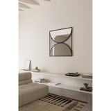 Tempo Hourglass Printed Glass Square Wall Mirror 90cm