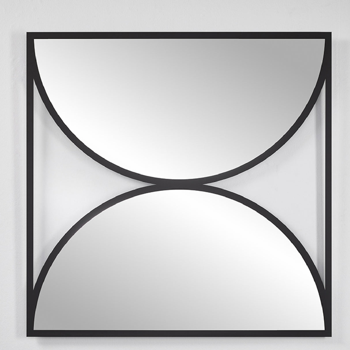 Tempo Hourglass Printed Glass Square Wall Mirror 90cm
