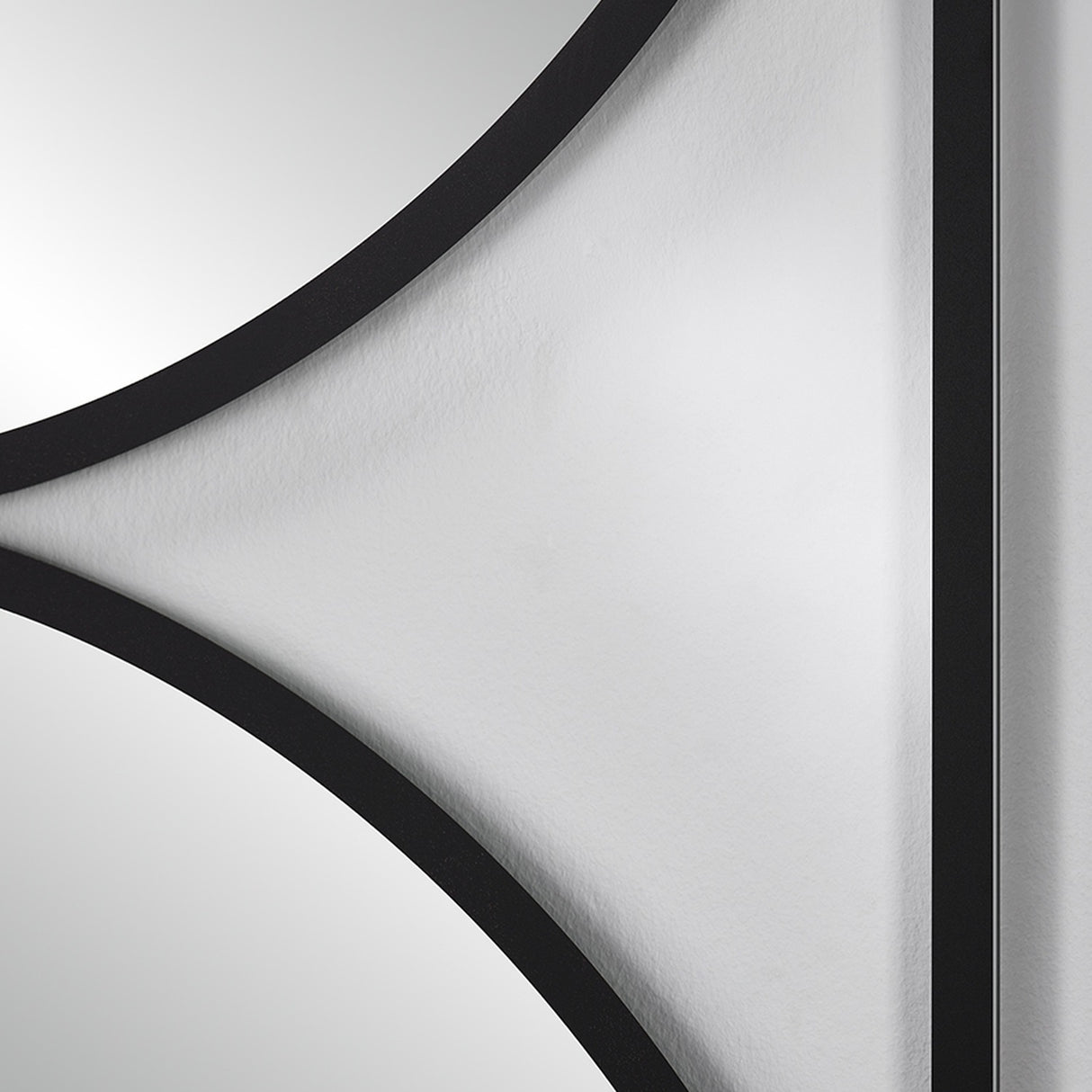 Tempo Hourglass Printed Glass Square Wall Mirror 90cm