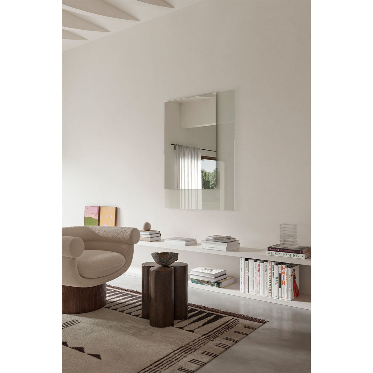 Void Rectangular Partly Silvered Wall Mirror 140cm