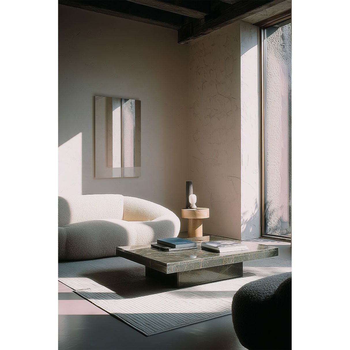 Void Rectangular Partly Silvered Wall Mirror 140cm