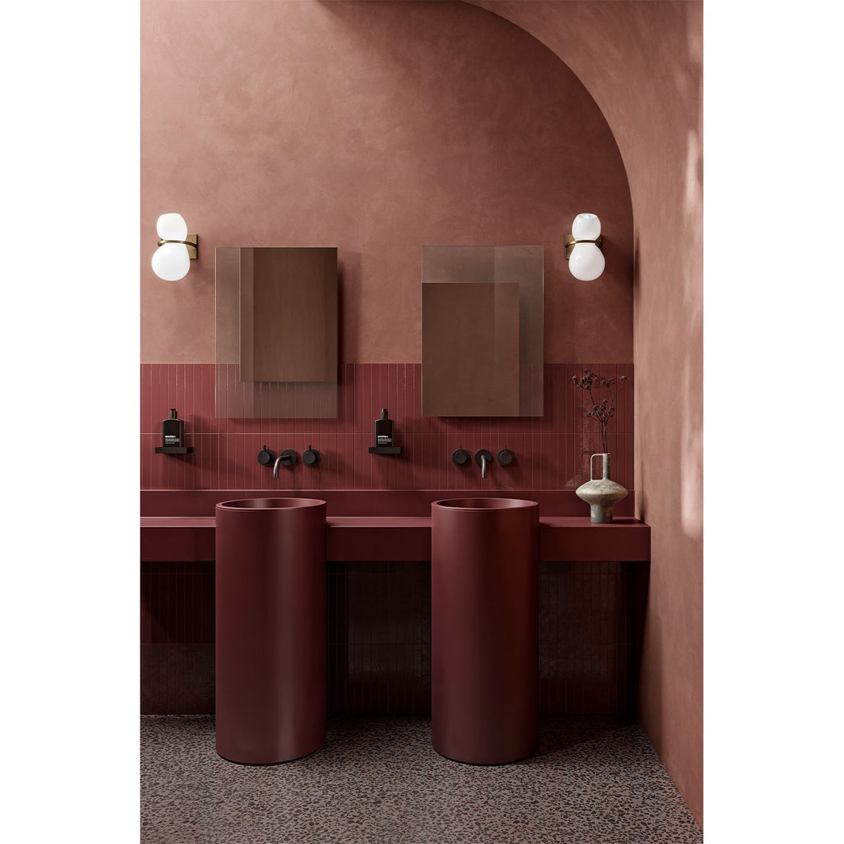 Void Small Partly Silvered Wall Mirror 70cm