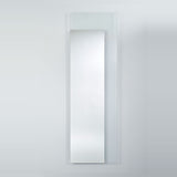 Void Hall Partly Silvered Wall Mirror 175cm, rectangular frameless design with a mirrored panel set within a larger clear glass border, mounted on a plain light grey wall.