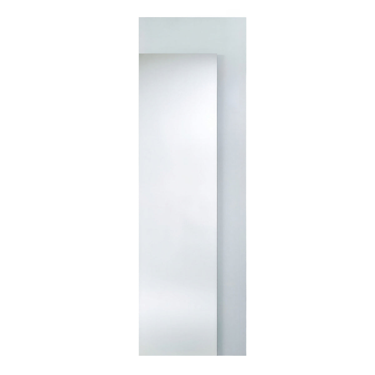 Void Hall Partly Silvered Wall Mirror, 175cm, a rectangular frameless glass mirror with a tall silvered panel set within a clear glass border, shown against a plain white background.
