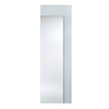 Void Hall Partly Silvered Wall Mirror, 175cm, a rectangular frameless glass mirror with a tall silvered panel set within a clear glass border, shown against a plain white background.
