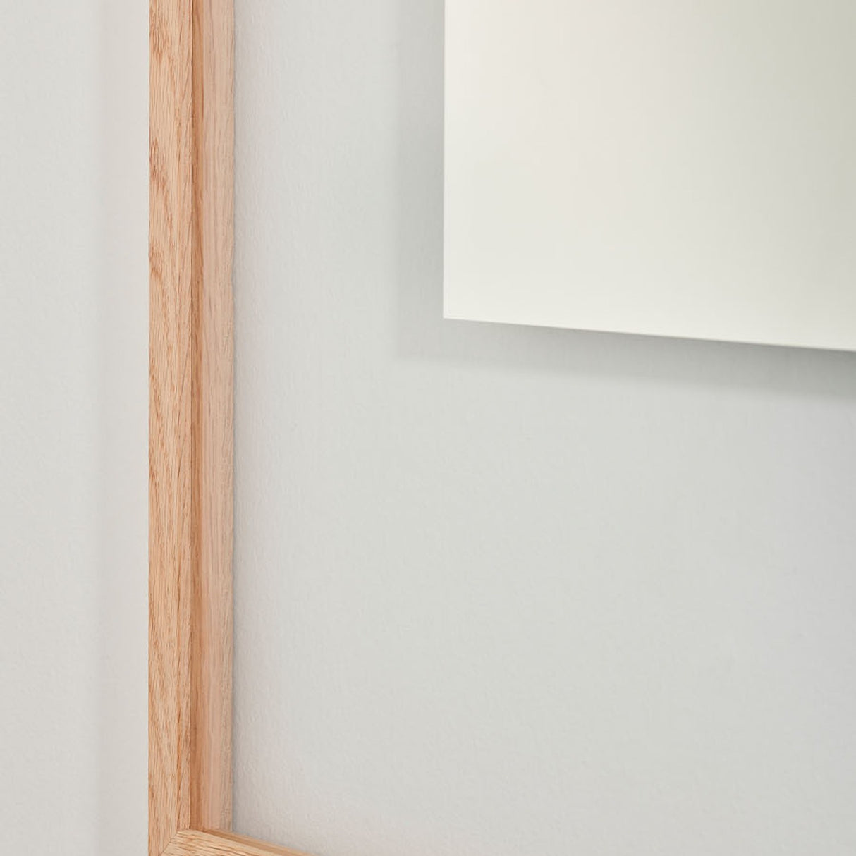 Passepartout Solid Oak Rectangular Wall Mirror 105cm