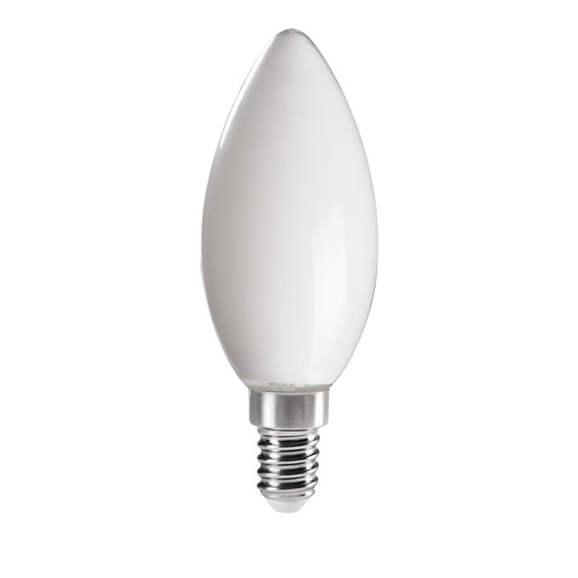 XLED E14 4.5W Filament Candle Bulb 40W-eq 320° 470lm Opal - Warm White