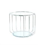 Ciros Stainless Steel & Glass Side Table - Transparent