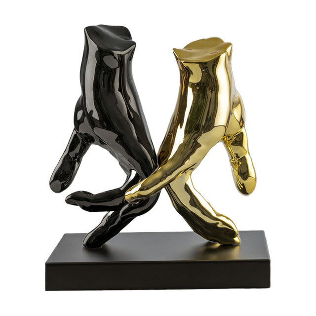 Manos Sculpture - Grey and Gold