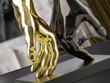 Manos Sculpture - Grey and Gold