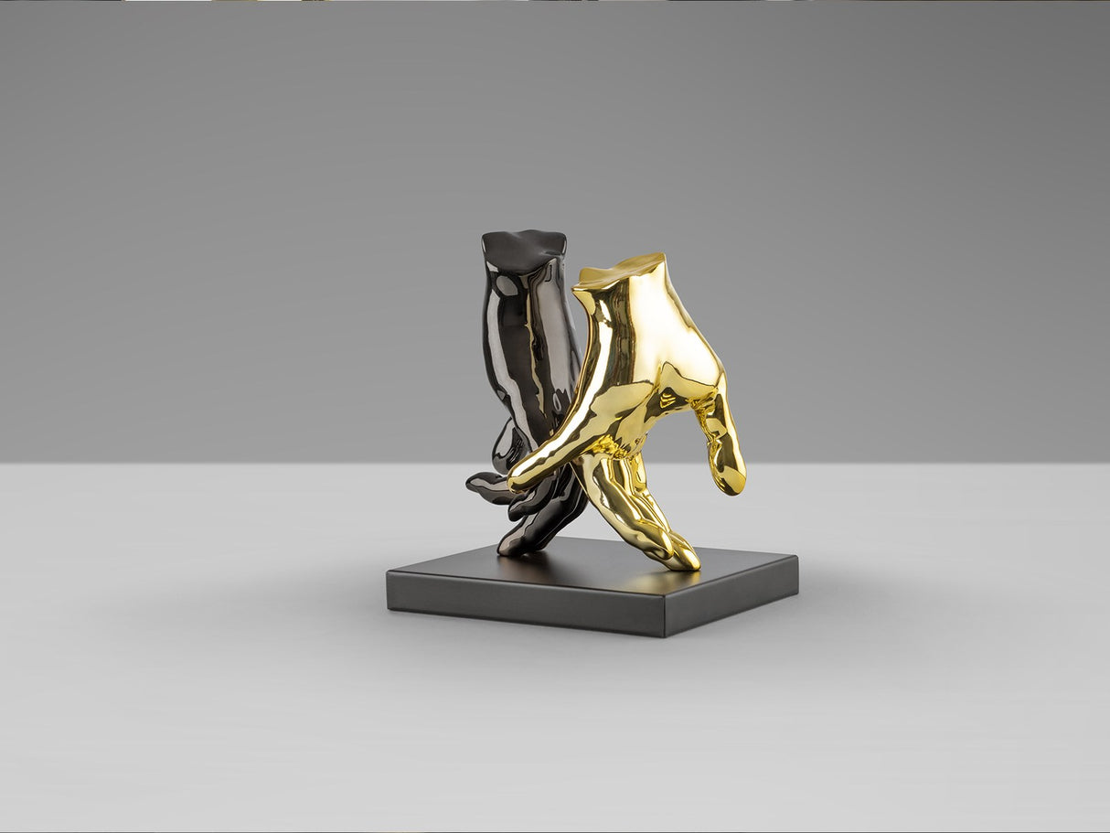 Manos Sculpture - Grey and Gold