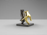 Manos Sculpture - Grey and Gold
