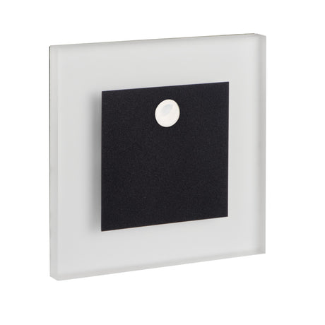 APUS 0.8W LED PIR Step Light 12V Square Cool White - Black