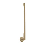 Index Cylinder Wall Light 10cm, a slim vertical LED tube wall fitting in gold-toned metal with a round wall mount base, shown on a plain white background.
