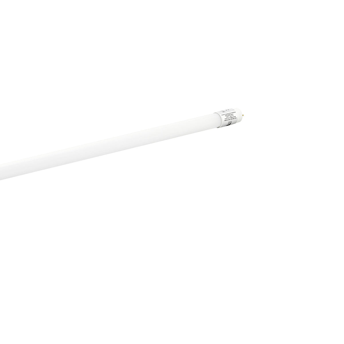 LED Tube G13 T8 10W Daylight shown diagonally on a white background, a straight frosted white tube with a two-pin cap visible at one end.