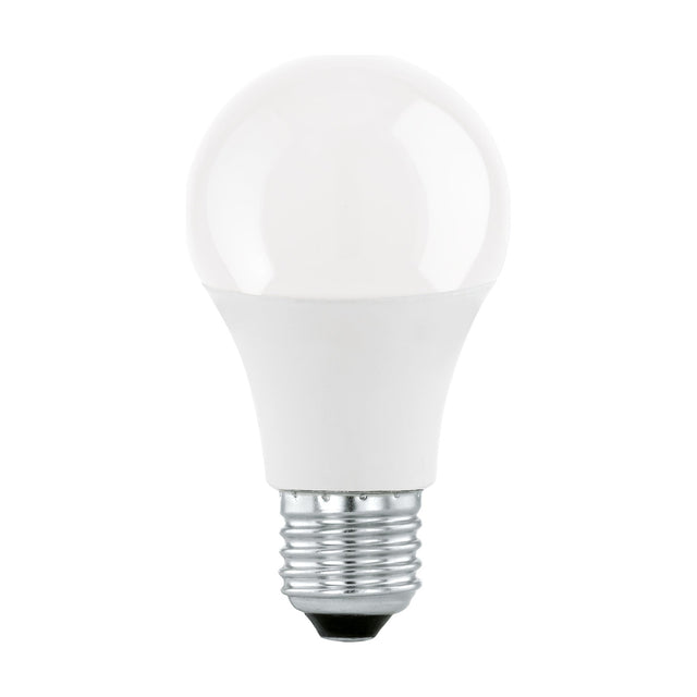 LED GLS light bulb with opal pear-shaped dome and E27 Edison screw cap, 3 step dimmable, 8.5W warm white, shown on a plain white background.