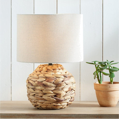 Zadi Natural Plaited Water Hyacinth Table Lamp - 41cm