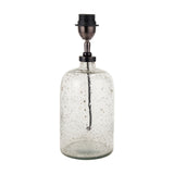 Ophelia Small Grey Bubble Glass Table Lamp Base, 32cm, with a speckled glass body and dark bronze fitting, shown on a plain white background.