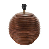 Pembury Brown Wash Large Turned Wood Table Lamp Base - 38cm