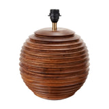 Pembury Brown Wash Large Turned Wood Table Lamp Base - 38cm