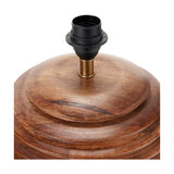 Pembury Brown Wash Large Turned Wood Table Lamp Base - 38cm