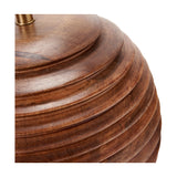 Pembury Brown Wash Large Turned Wood Table Lamp Base - 38cm